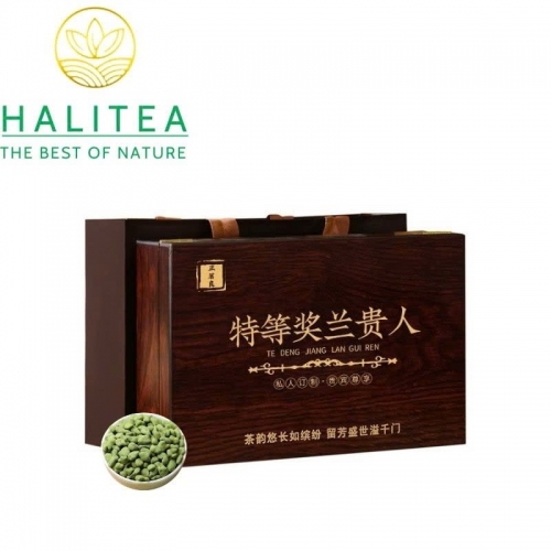Trà Ô Long Nhân Sâm Lan Quý Nhân Thượng Hạng –  Hộp Gỗ Quà Tặng 250g