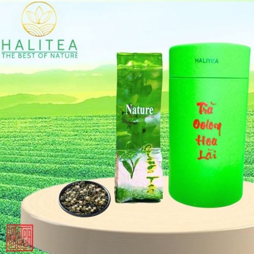 Trà Ô long Ướp Hoa Lài Tươi Tự Nhiên Lon Xanh 100gr