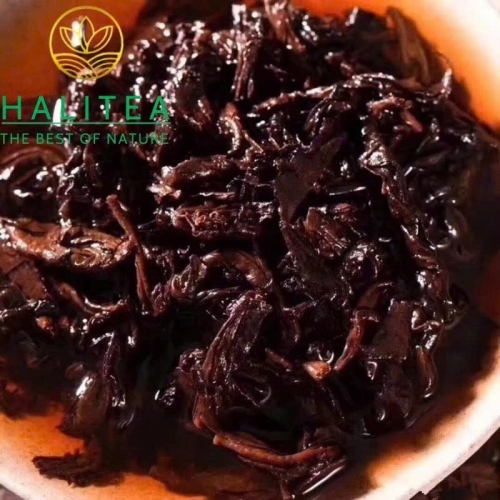 Trà Phổ Nhĩ Chín (Che Shun Hao) Xa Thuận Hào Thiên Thụy 1990s – Bánh 250g