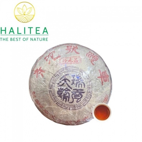 Trà Phổ Nhĩ Chín (Che Shun Hao) Xa Thuận Hào Thiên Thụy 1990s – Bánh 250g