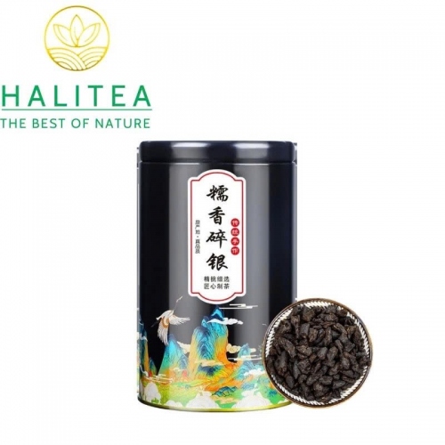 Trà Phổ Nhĩ Chín Hoá Thạch Toái Ngân Hương Nếp – Hộp Thiếc 100g