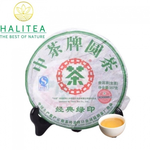 Trà Phổ Nhĩ Sống Hiệu Trung Trà Dòng Ấn Xanh Cổ Điển 2007