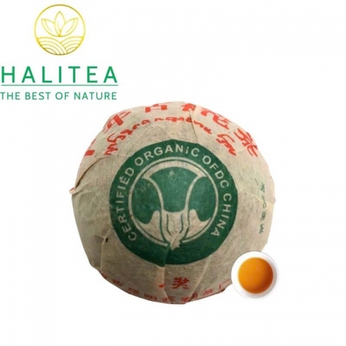 Trà Phổ Nhĩ Sống Hữu Cơ Kim Giải Cổ Thụ Ban Chương 2003 – Bánh 100g