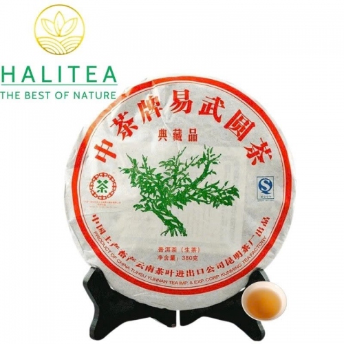 Trà Phổ Nhĩ Sống Trung Trà (Zhongcha) 2007 Dị Võ Lục Đại Thụ – Bánh 380g