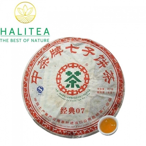 Trà Phổ Nhĩ Sống Trung Trà (Zhongcha) 2007 Dòng Kinh Điển 07 – Bánh 357g