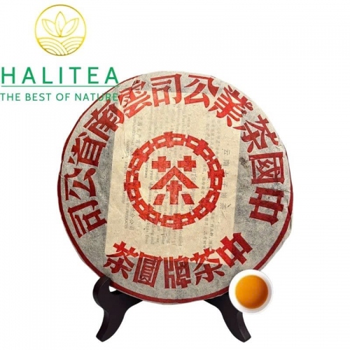 Trà Phổ Nhĩ Sống Trung Trà (Zhongcha) Đại Hồng Ấn 1990s – Bánh 357g