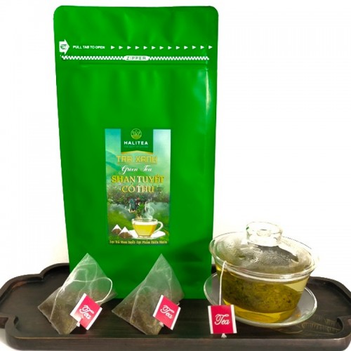 Trà Shan Tuyết Cổ Thụ HALITEA Túi Tam Giác Túi Zipper 40 Gói X5gr