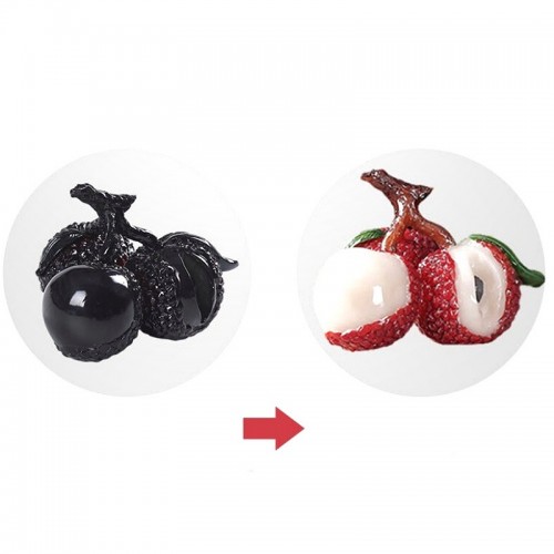 Trái Vải Đổi Màu Trang Trí Bàn Trà Chùm 03 Trái